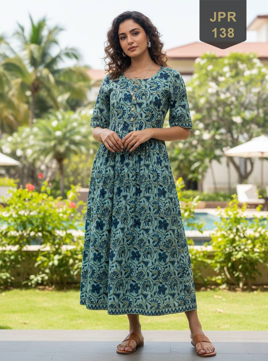 Midi Dress Vol 5 By Fashid Designer Ethnic Wear Collection cotton Kurtis At Wholesale Price